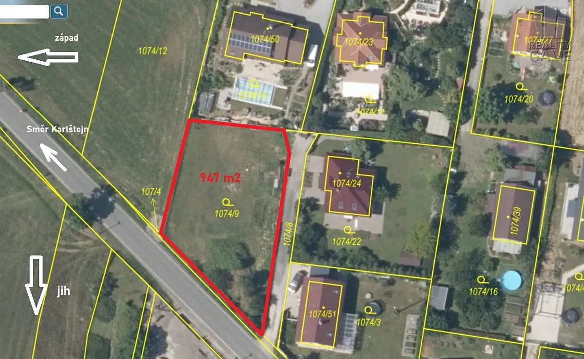 Prodej stavebního pozemku 947 m²